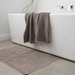 Stripe Cotton Bath Mat / Cocoa + Bone