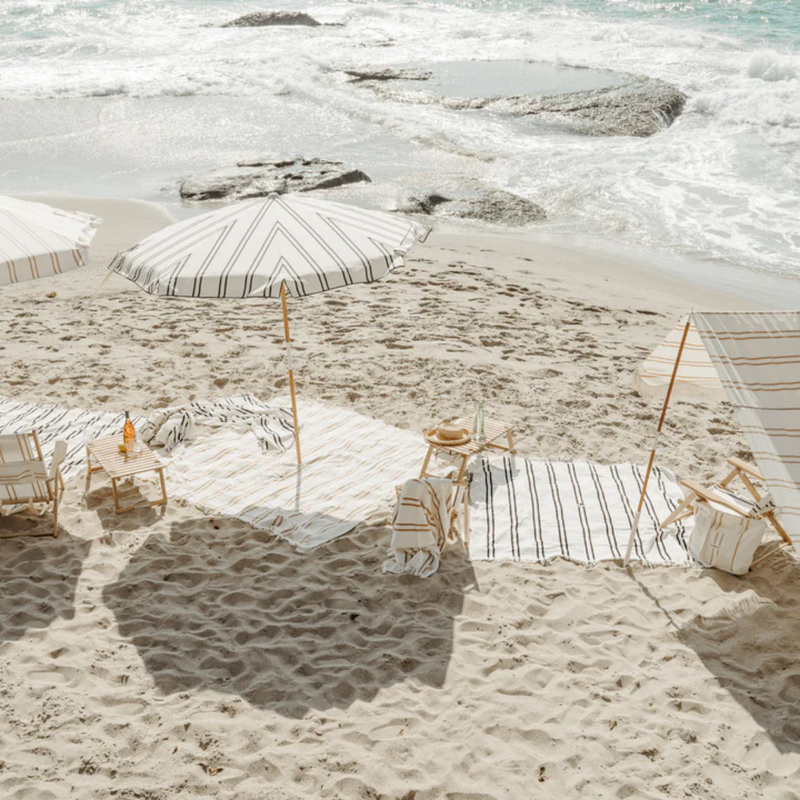 Beach Blanket Black Two Stripe Home Goods Hardware