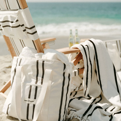 The Beach Towel / Black Two Stripe