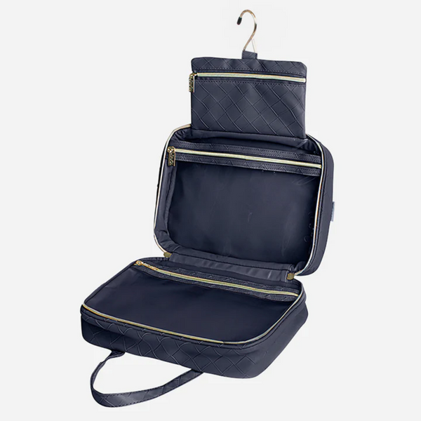 Woven Hanging Cosmetic Bag / Navy
