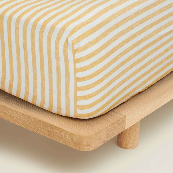 Fitted Sheet Queen / Yellow Stripes