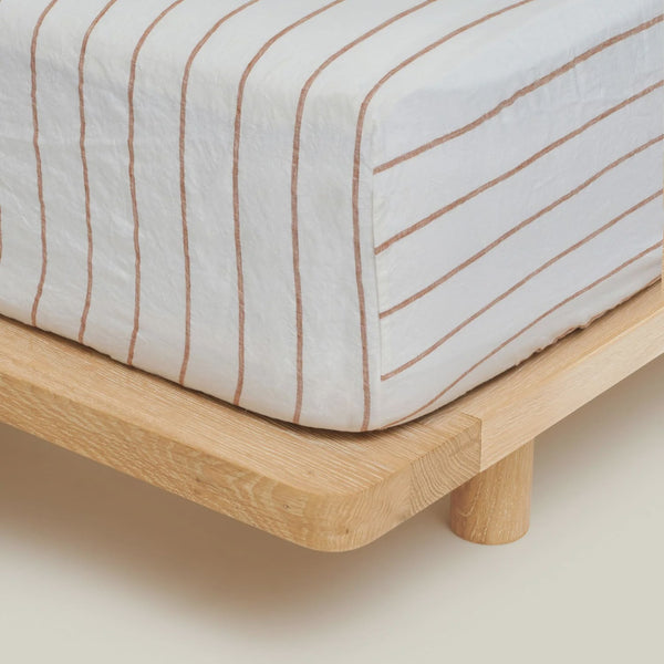 Fitted Sheet Queen / Tobacco Stripes