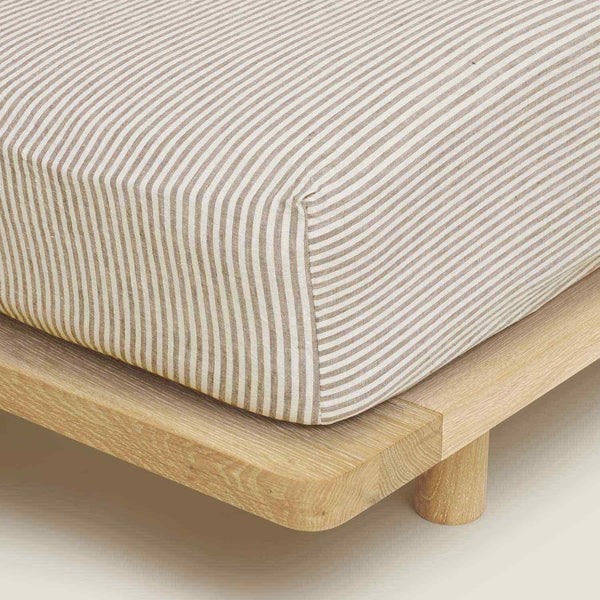 Fitted Sheet Queen / Olive Stripes