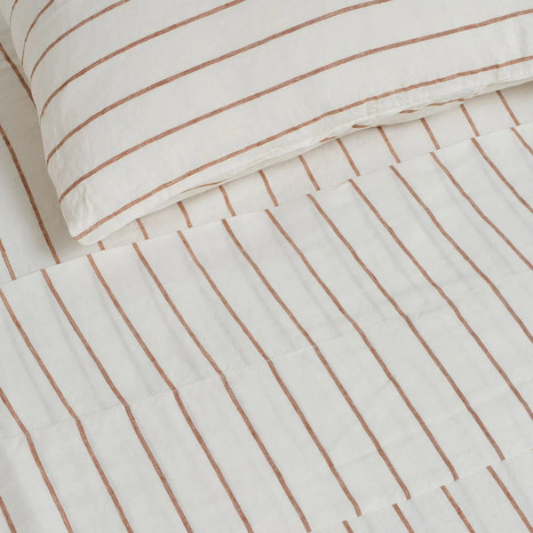 Flat Sheet King / Tobacco Stripes