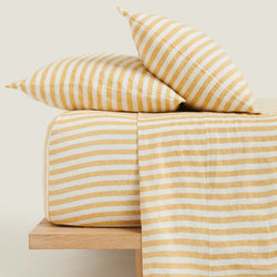 Fitted Sheet Queen / Yellow Stripes