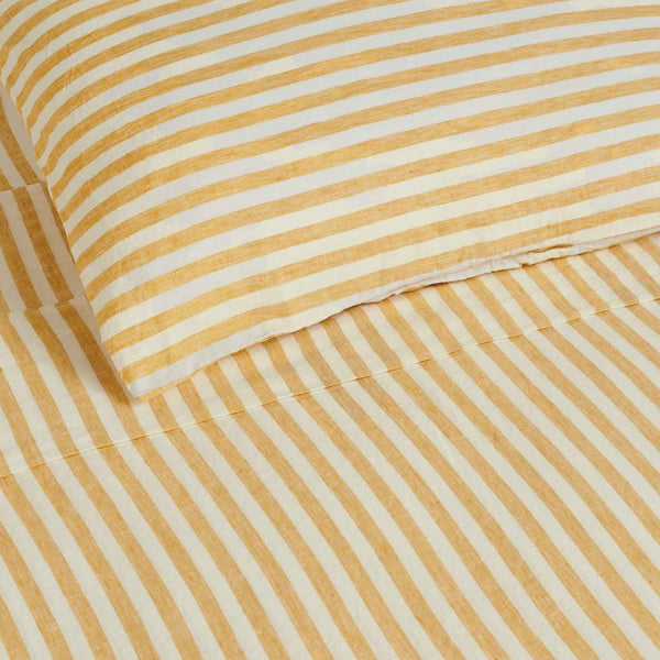 Flat Sheet King / Yellow Stripes