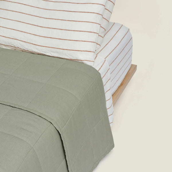 Quilted Bedcover / Sage