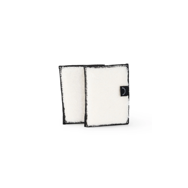 Bamboo Fibre + Cellulose Sponge Set 2 / Black