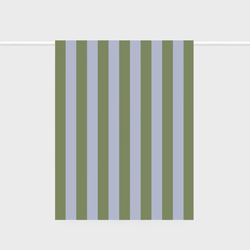 Tea Towel / Bold Stripe Periwinkle + Olive