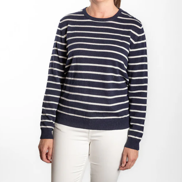 Breton Jumper / Navy + White
