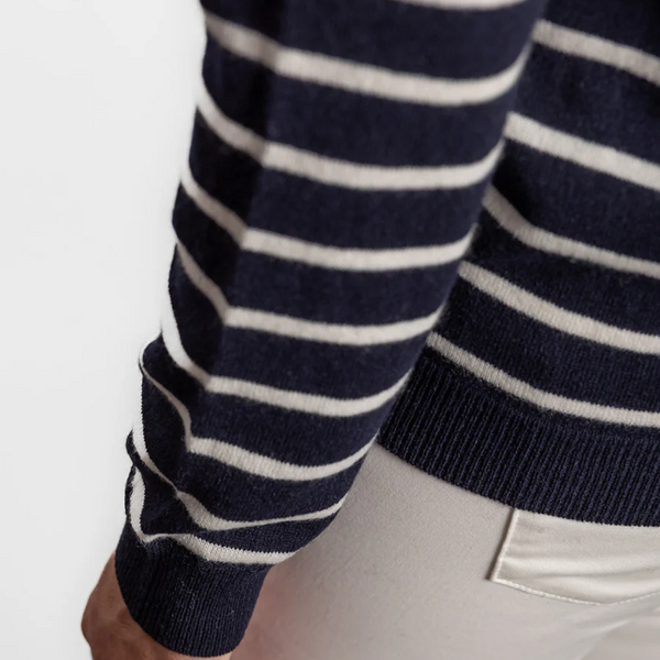 Breton Jumper / Navy + White