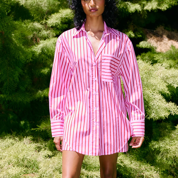 Buddy Shirt / Magenta Stripe
