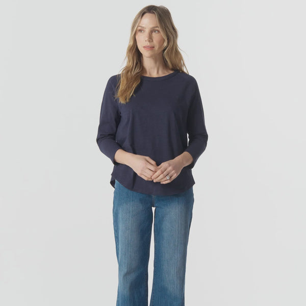 3/4 Raglan Sleeve Tee / Parisian Navy