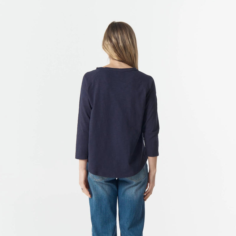 3/4 Raglan Sleeve Tee / Parisian Navy