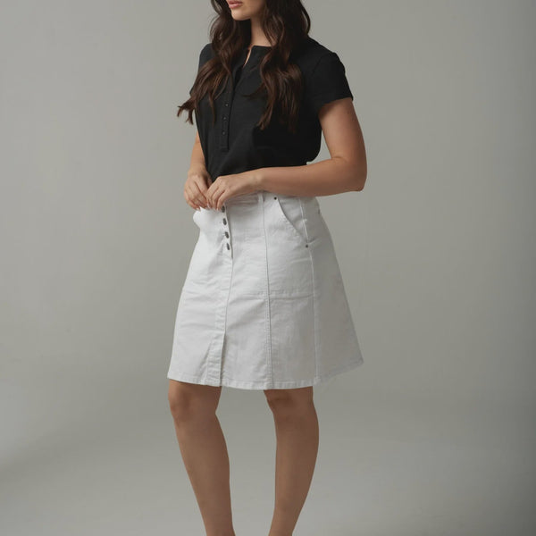 Denim Skirt / White