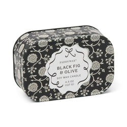 Cherie Printed Tin 4.5oz Candle / Black Fig & Olive