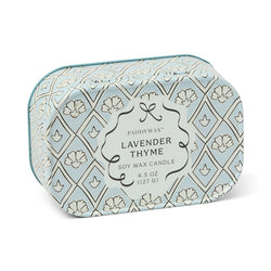 Cherie Printed Tin 4.5oz Candle / Lavender & Thyme