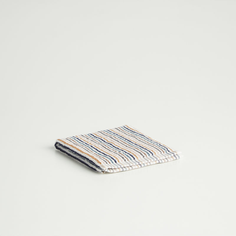 Alice Cotton Face Cloth Multi Stripe / Navy
