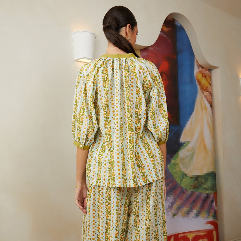 Cora Short Sleeve Blouse / Silverlake