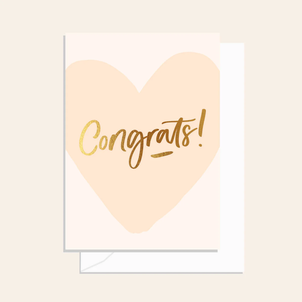 Congrats Heart Card / Sand
