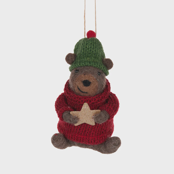 Wool Bear with Beanie