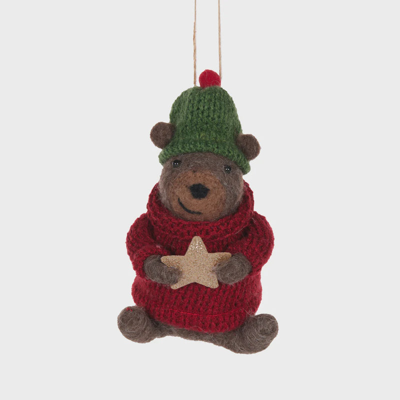 Wool Bear with Beanie