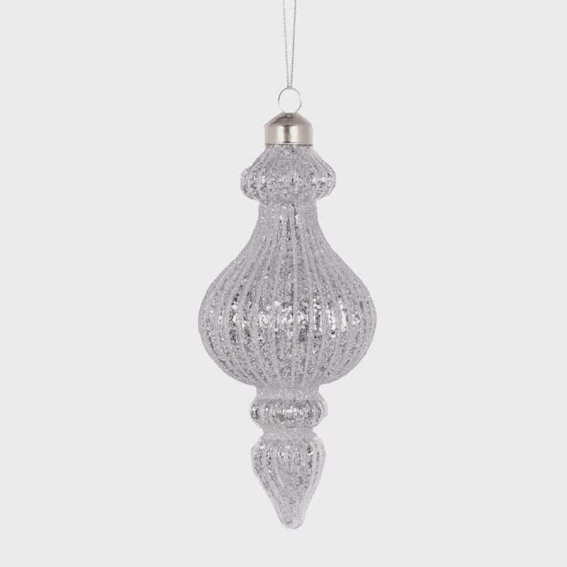 Ribbed Finial / Silver