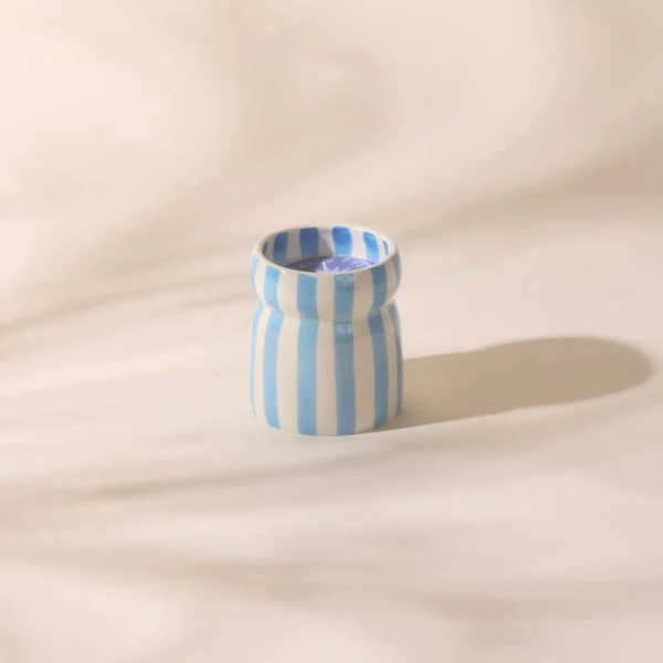 Cabana Striped Candle 6.5oz / Lost at Sea