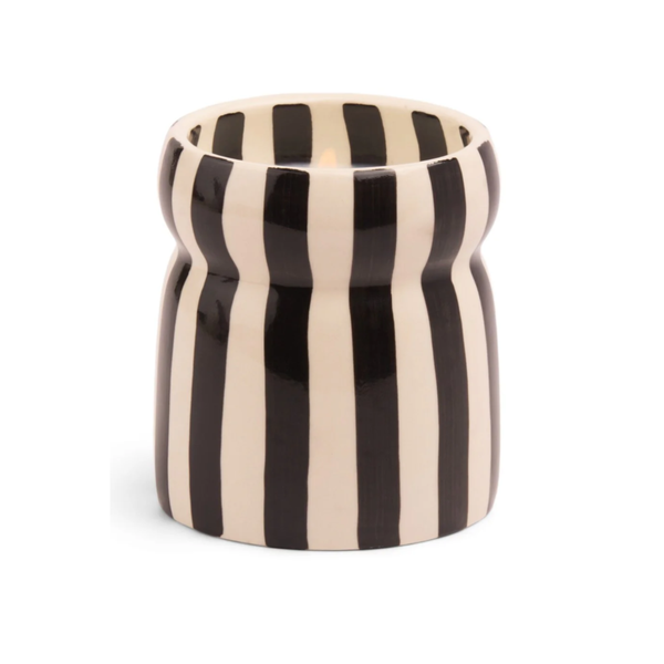 Cabana Striped Candle 6.5oz / Lava Stone