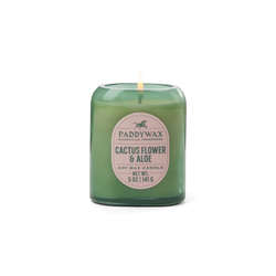 Vista Glass Candle Green 5oz / Cactus Flower + Aloe