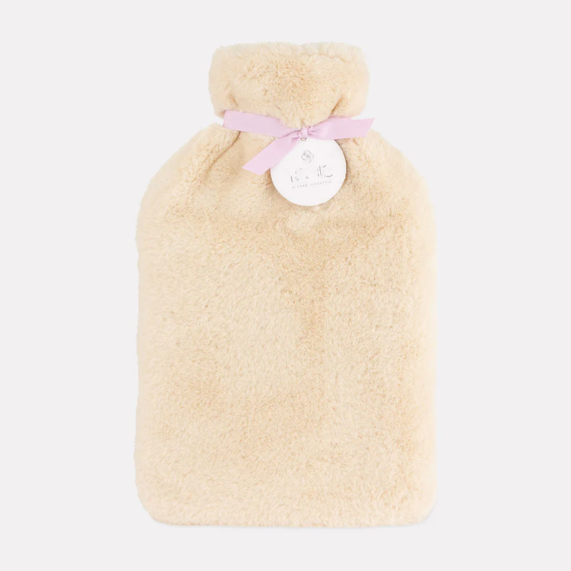 Deluxe Hot Water Bottle / Caramel Cream