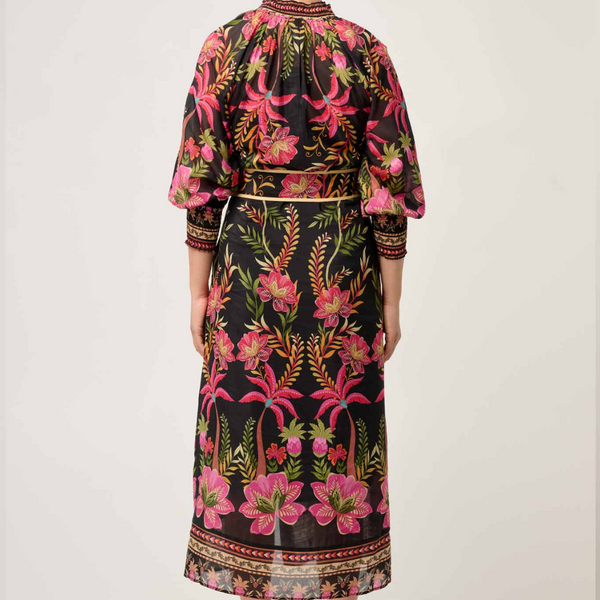 Carmen Silk Maxi Dress / Anthos Lotos