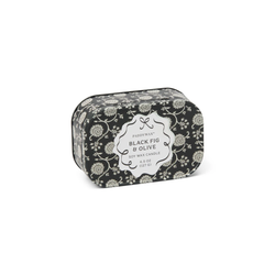 Cherie Printed Tin 4.5oz Candle / Black + Grey