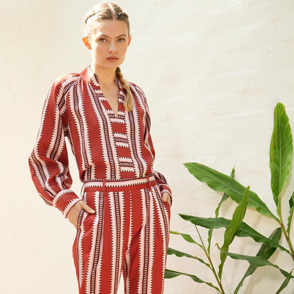 Chloe Sun Blouse / Red