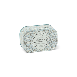 Cherie Printed Tin 4.5oz Candle / Blue + White