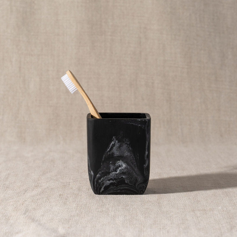 Flow Resin Toothbrush Holder / Ash Black