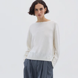 Core Merino Logo Sweater / Cream