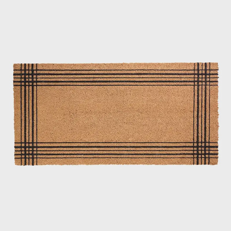 Ticking Jumbo Doormat / Criss Cross