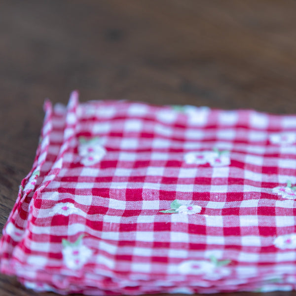 Lee Gingham Napkins Set 4 / Rose