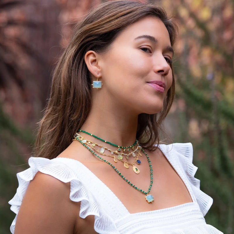 Nehru Adjustable Necklace / Prehnite