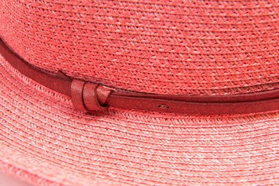 Borsalino Hat w Leather Strap / Rosa