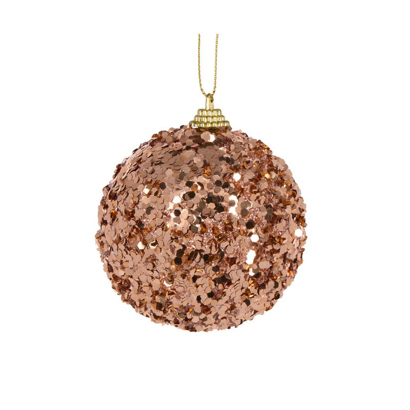 Glitter Flake Bauble / Copper