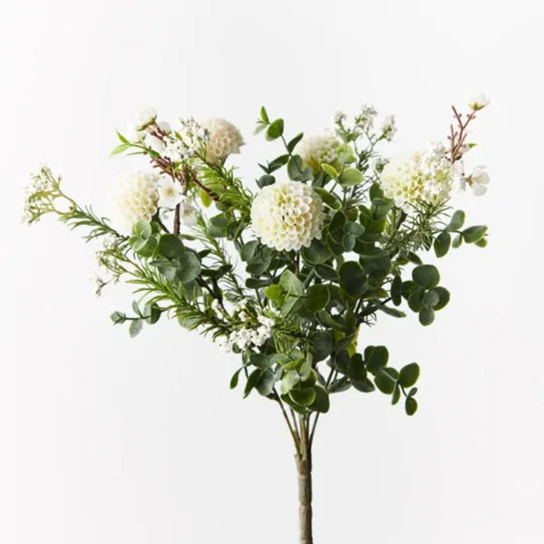 Dahlia Mix Bouquet 34cm / White Green