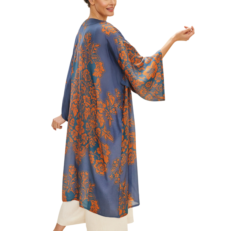Tapestry Kimono Gown / Denim