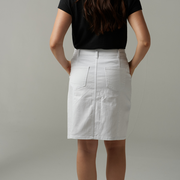 Denim Skirt / White