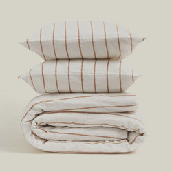 Duvet Cover Queen / Tobacco Stripes