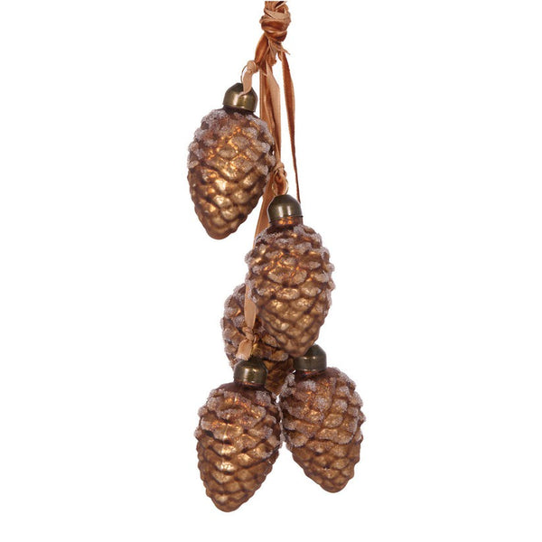 Frosted Pinecone Cluster / Copper