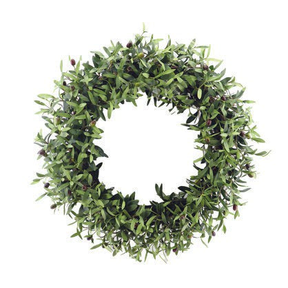 80cm Luxe Olive Foliage Wreath