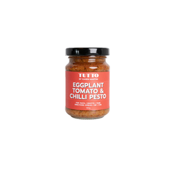 Pesto / Eggplant, Tomato + Chilli