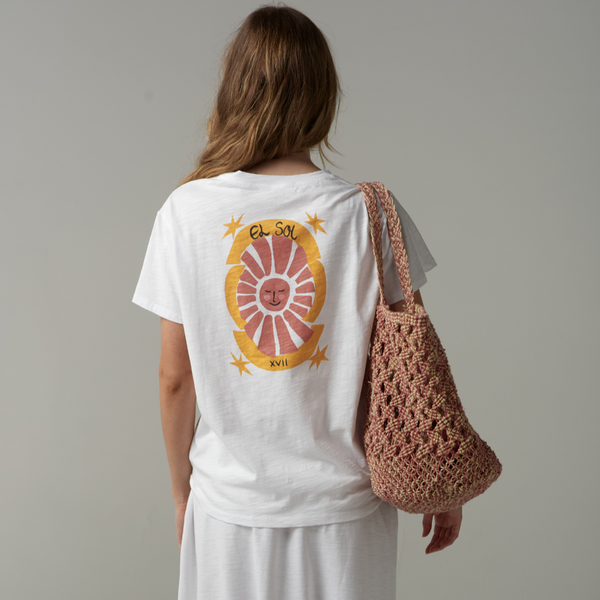 EL SOL Printed Tee / Terracotta + Yellow